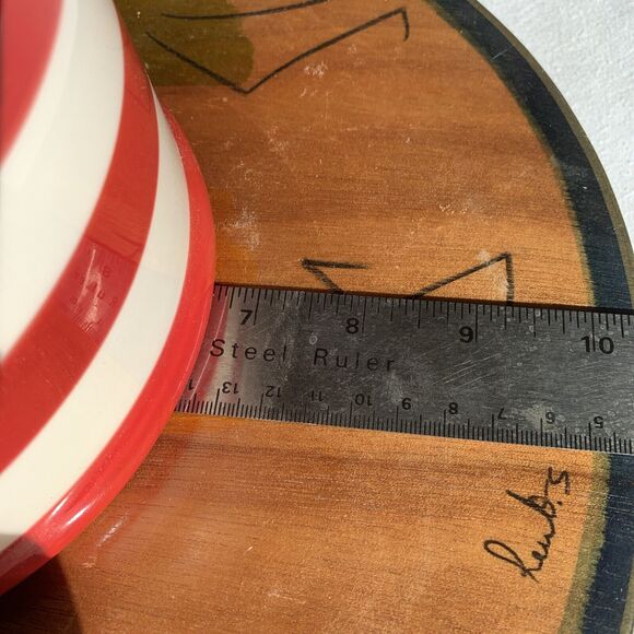 NEW TERRAMOTO 10” CERAMIC Christmas Canister Jar Trees Red Antique White *HTF!* - Picture 4 of 8